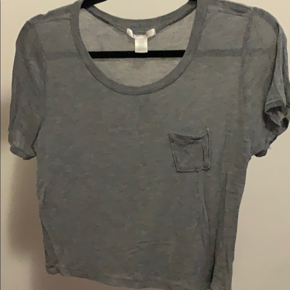 Gray crop top
